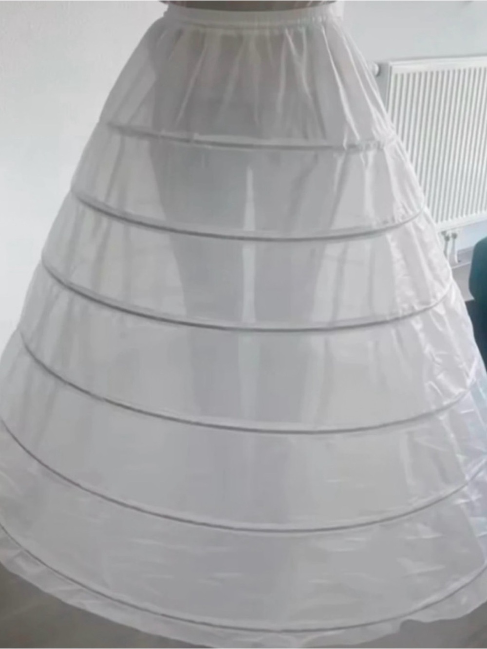 White Bridal Crinoline Hoop Skirt – Structured Underskirt for Dresses